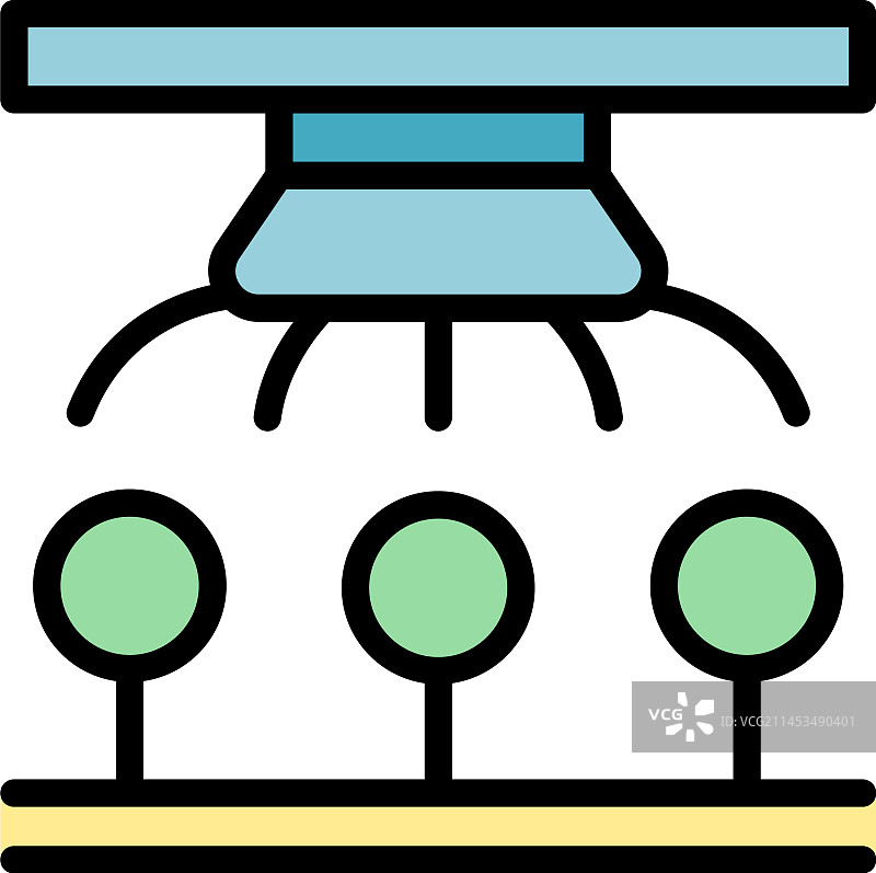 花园浇水系统扁平图标图片素材