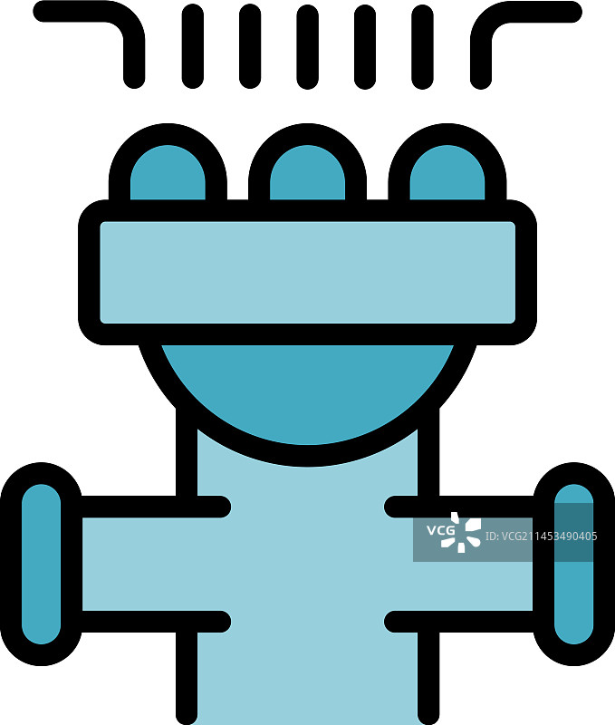 智能灌溉扁平风格图标图片素材