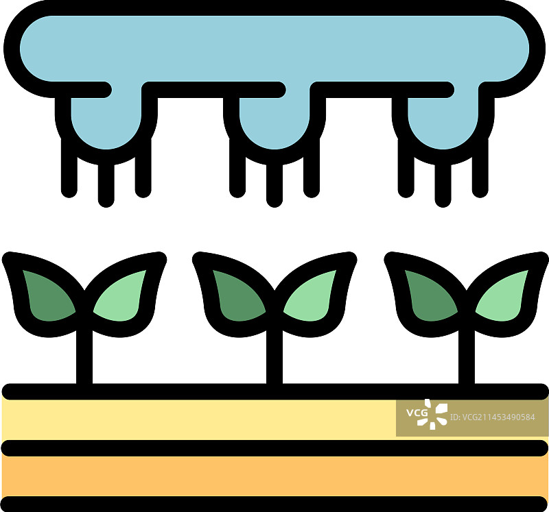 灌溉系统图标（扁平风格）图片素材