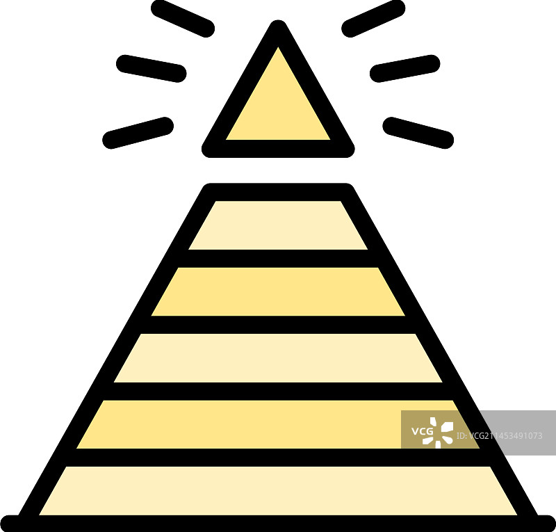 胡夫金字塔扁平图标图片素材