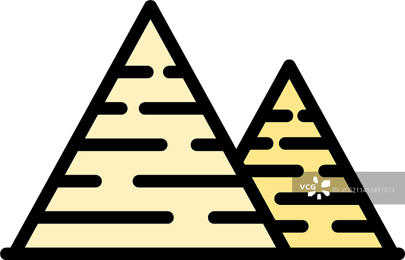 历史金字塔扁平图标图片素材