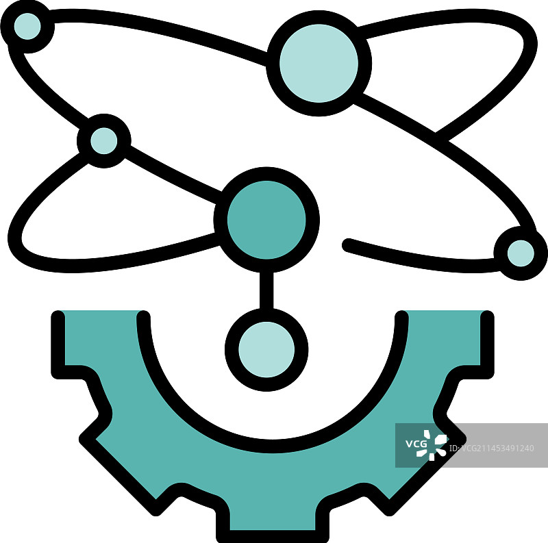 营销齿轮图标扁平图片素材