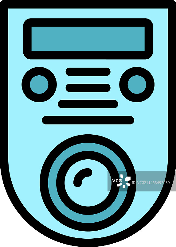 可视对讲门禁图标（扁平风格）图片素材