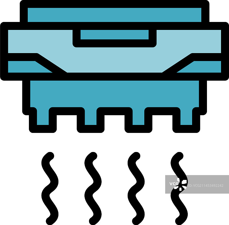 火灾烟雾探测器扁平图标图片素材