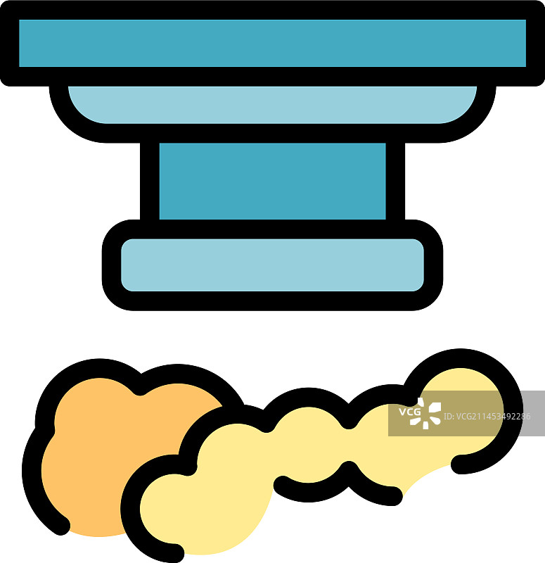 碳烟雾探测器扁平图标图片素材