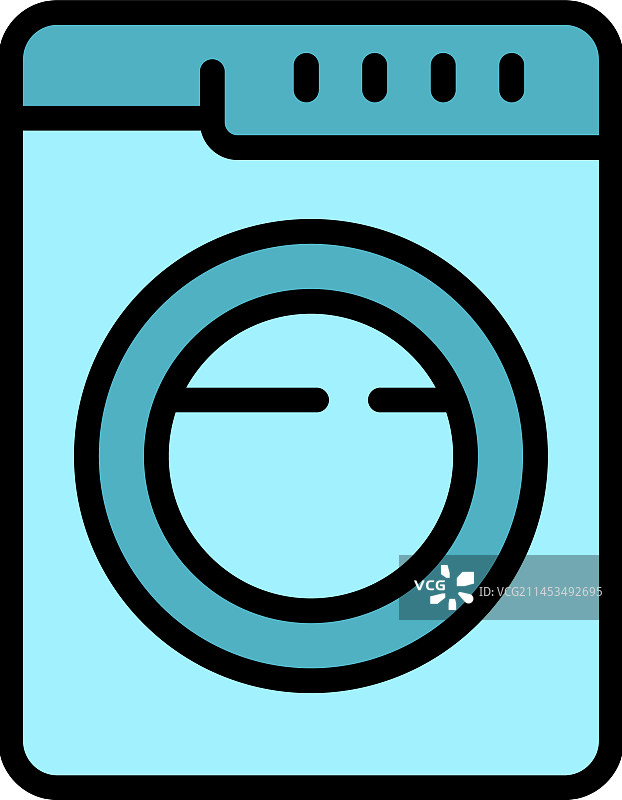 扁平风格洗衣机图标图片素材