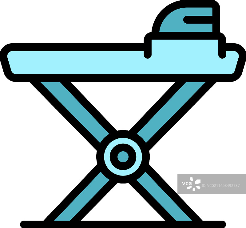 熨衣板图标（扁平风格）图片素材