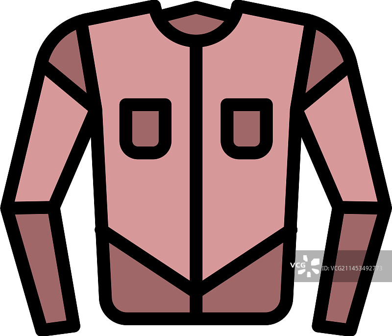 骑行夹克扁平图标图片素材