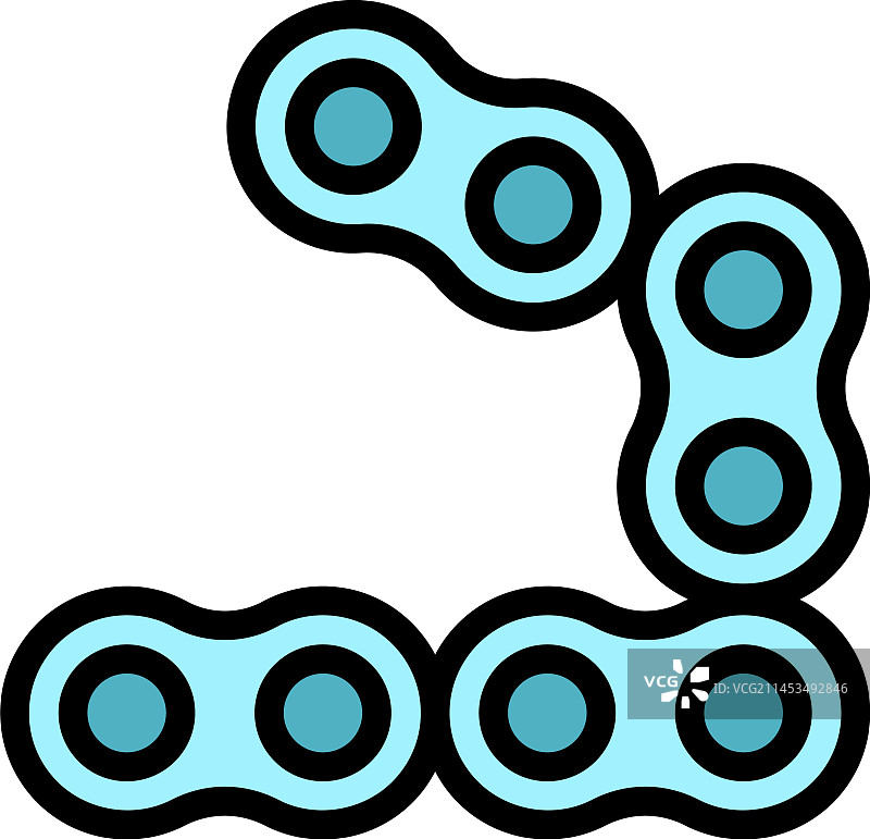 自行车链条扁平图标图片素材