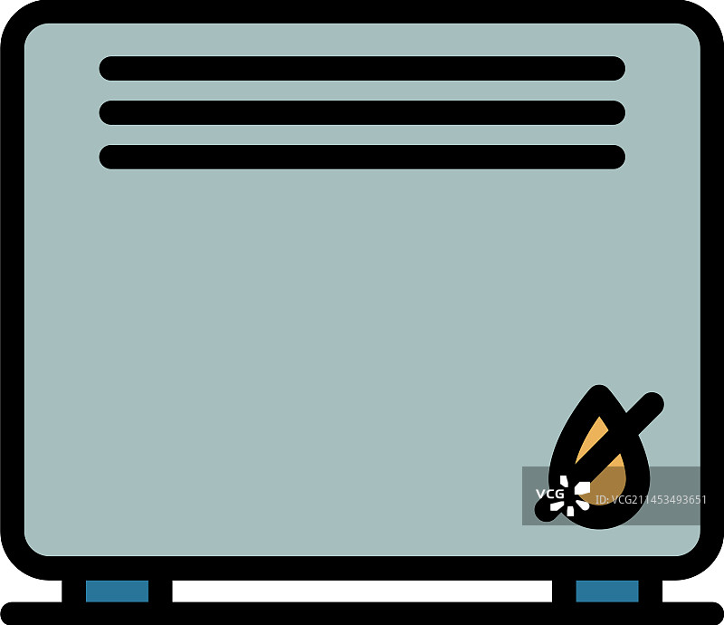 散热器扁平图标图片素材