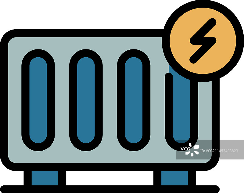 小型圆锥图标（扁平风格）图片素材
