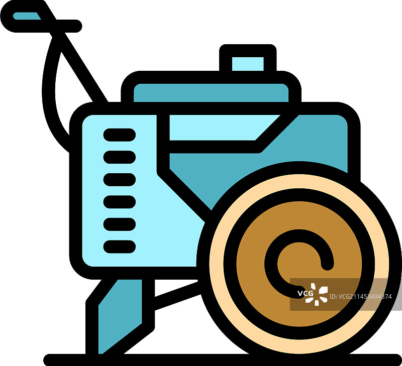 农业耕耘机图标图片素材