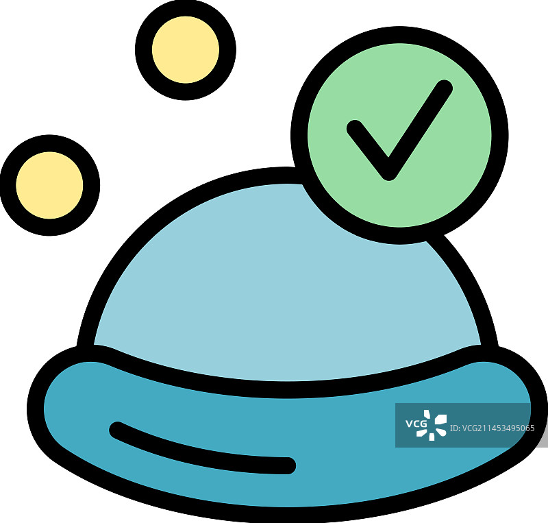 激素避孕图标（扁平风格）图片素材