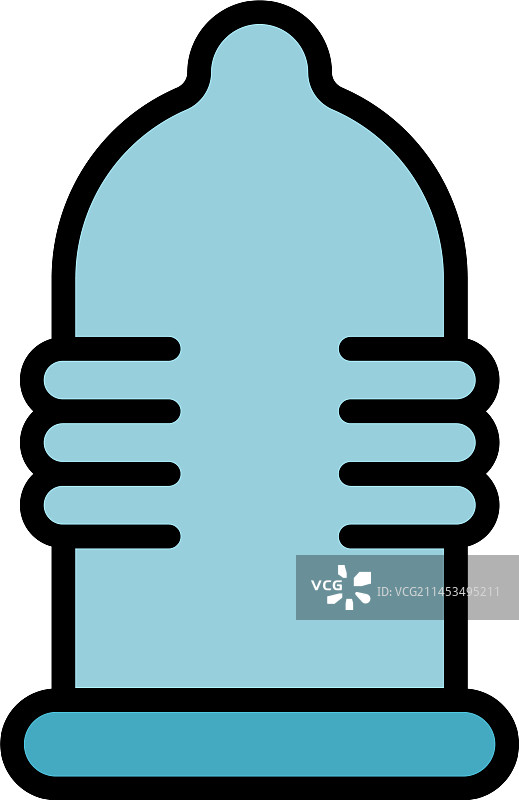 全新避孕套扁平图标图片素材