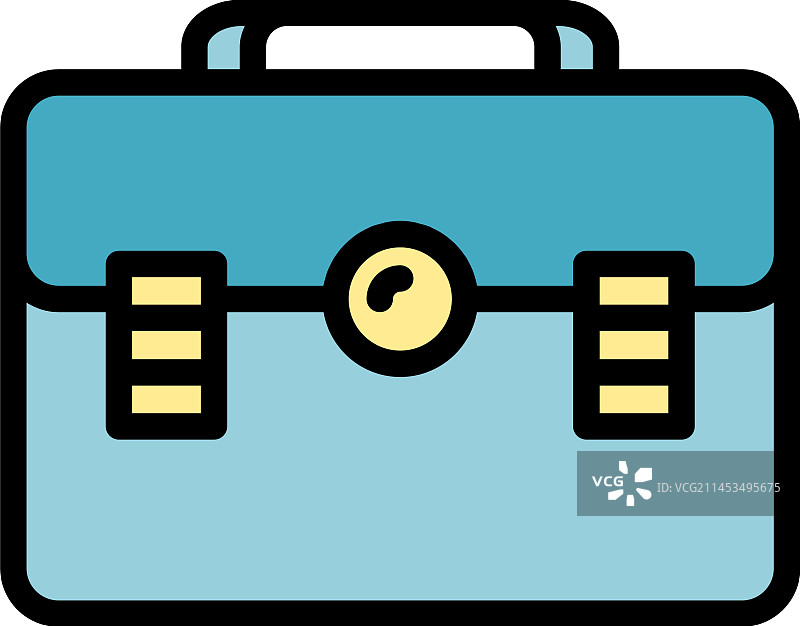 扁平风格皮革化妆包图标图片素材