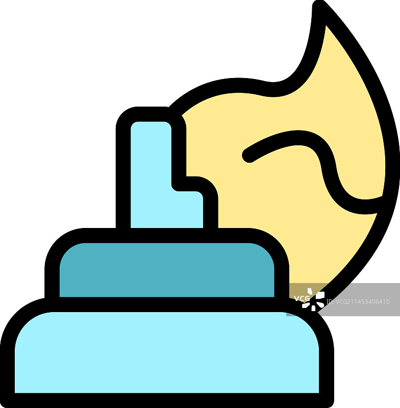 剃须膏扁平图标图片素材