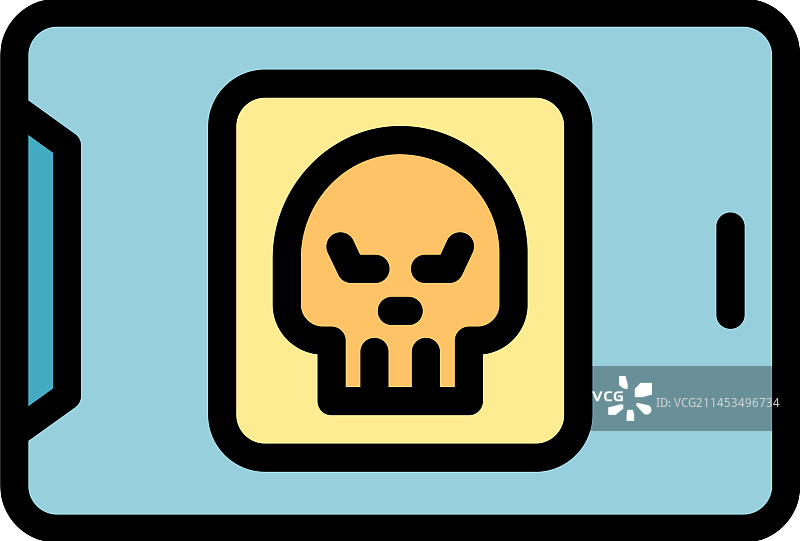 平板电脑杀毒软件图标（扁平风格）图片素材