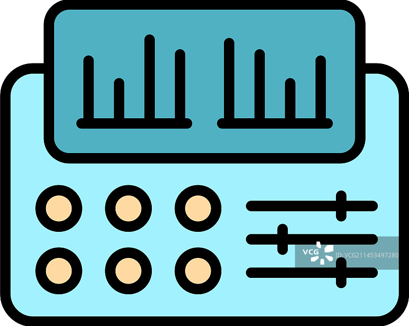 合成器乐器扁平图标图片素材