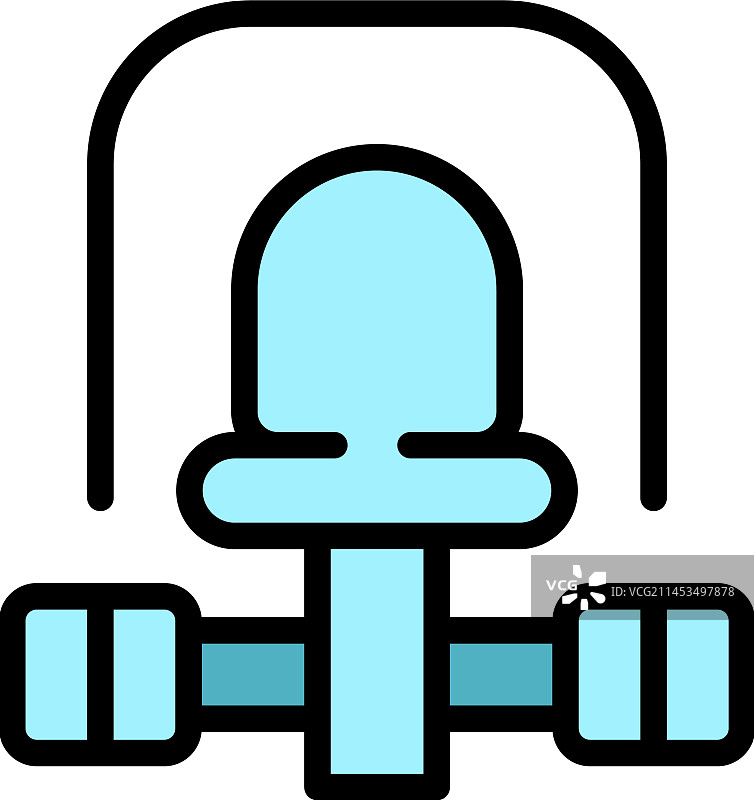 腿部健身器材扁平图标图片素材