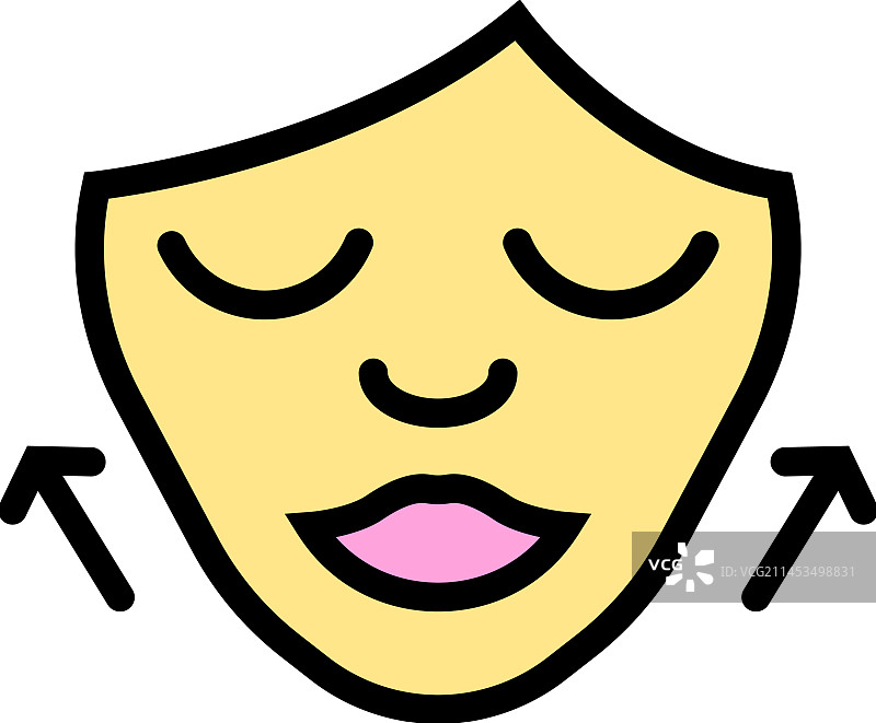 面部皮肤按摩扁平风图标图片素材