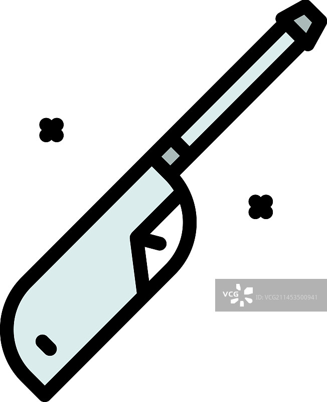 扁平雪茄刀图标图片素材