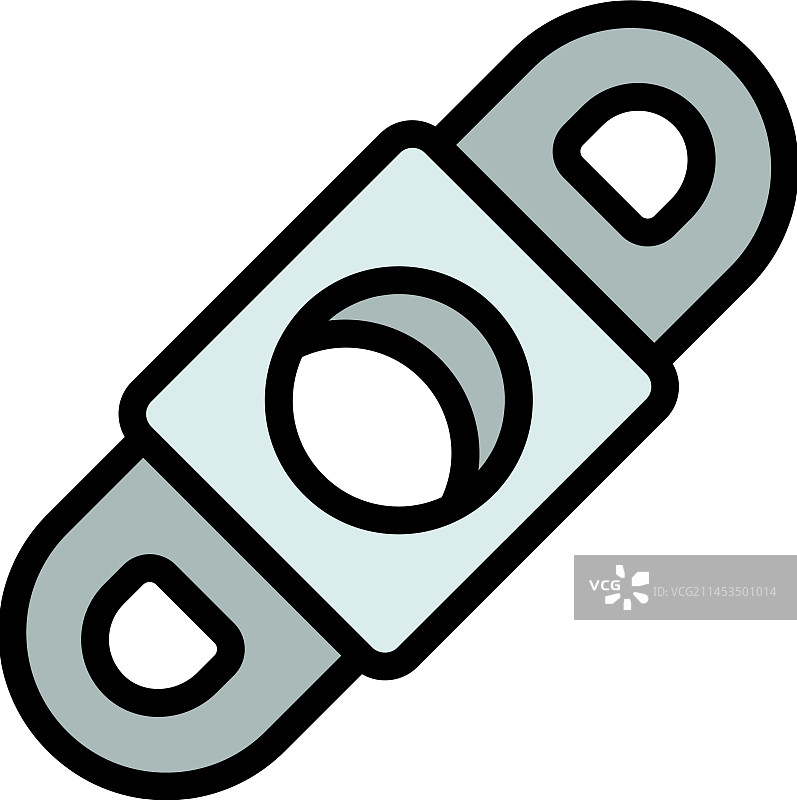 钢制雪茄剪图标（扁平风格）图片素材