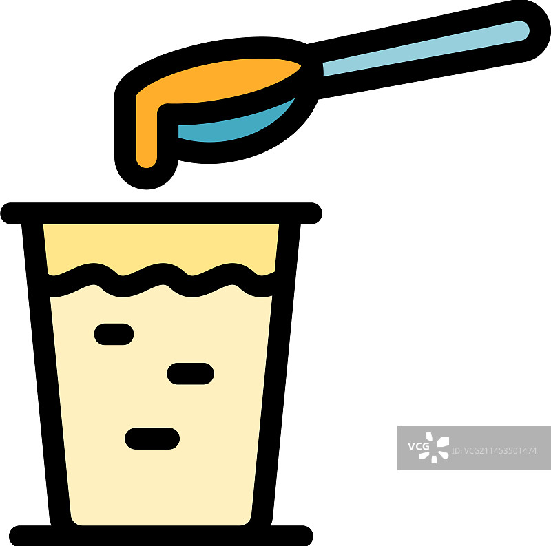 扁平风格的玻璃杯图标图片素材