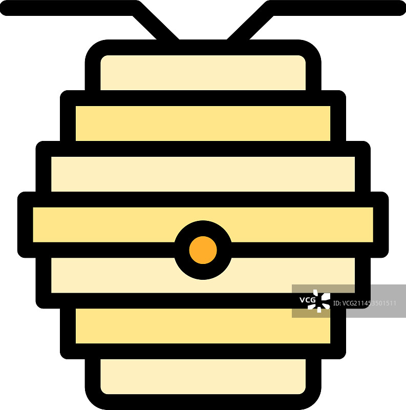 树蜂巢扁平图标图片素材