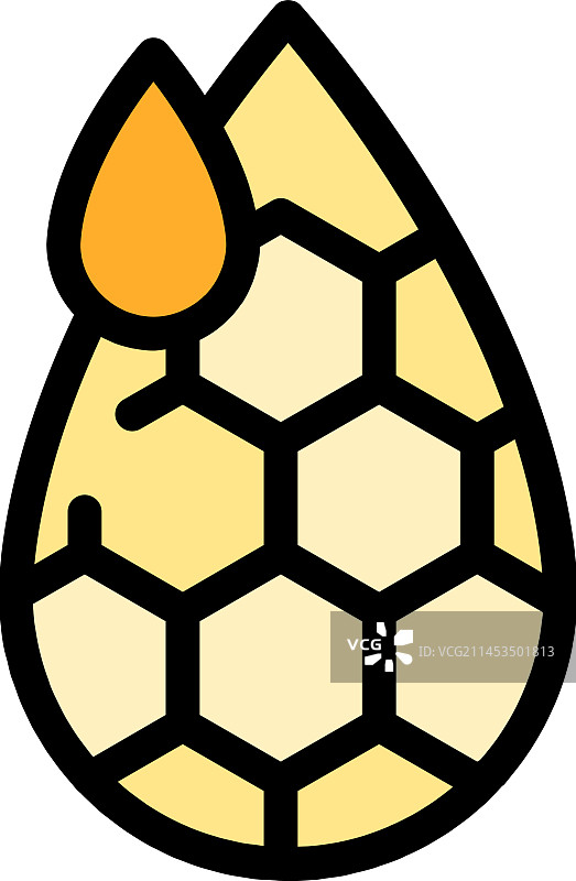 蜂蜜滴图标扁平设计图片素材