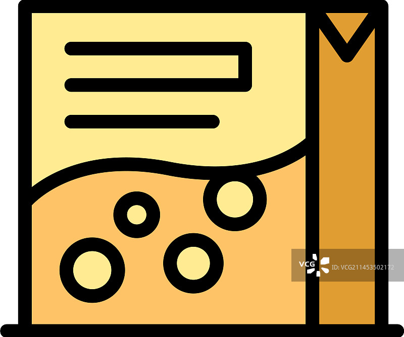 食物麦片图标扁平设计图片素材