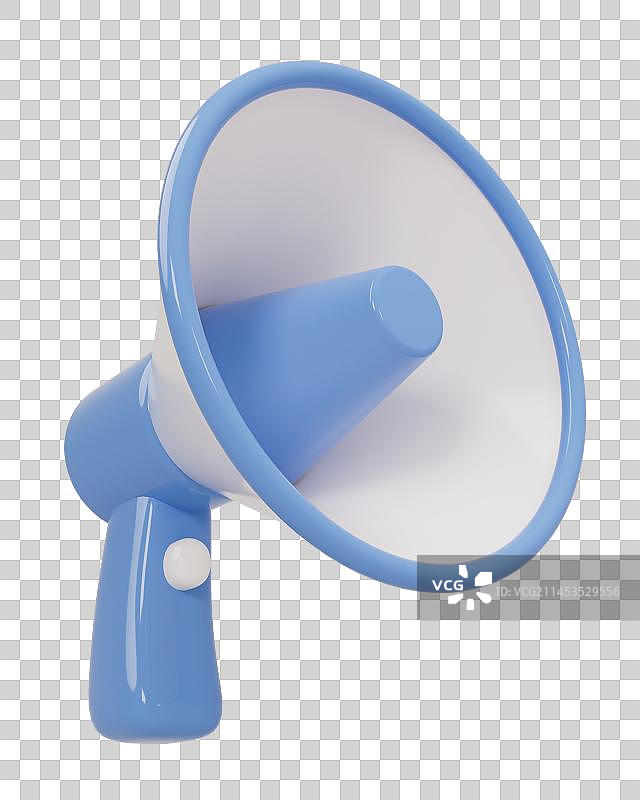 元素卡通风格小喇叭3D渲染图片素材