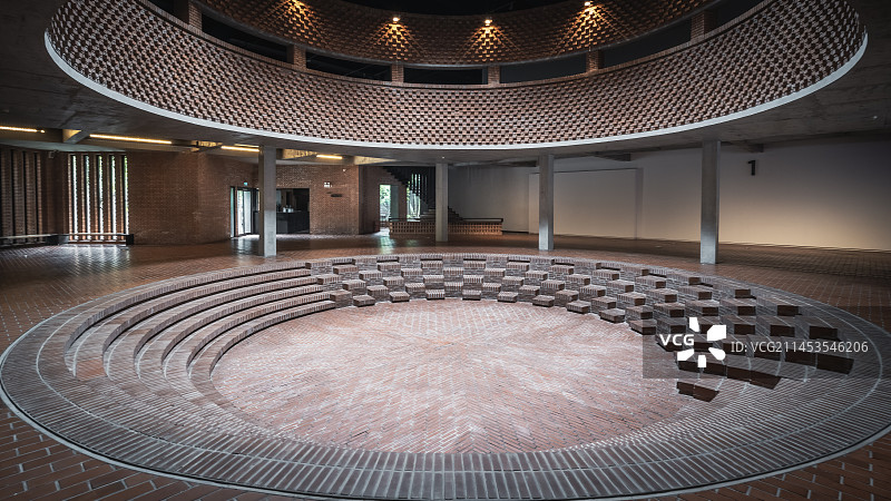 红砖美术馆建筑室内空间图片素材