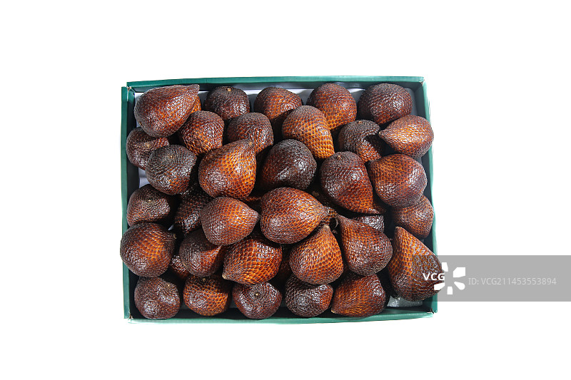 白底上的蛇皮果图片素材