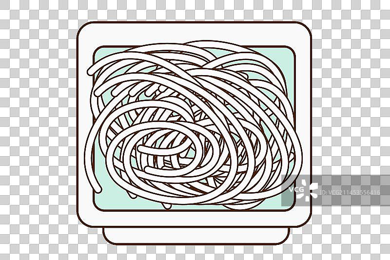 一碗米线面条粉丝插画元素图片素材