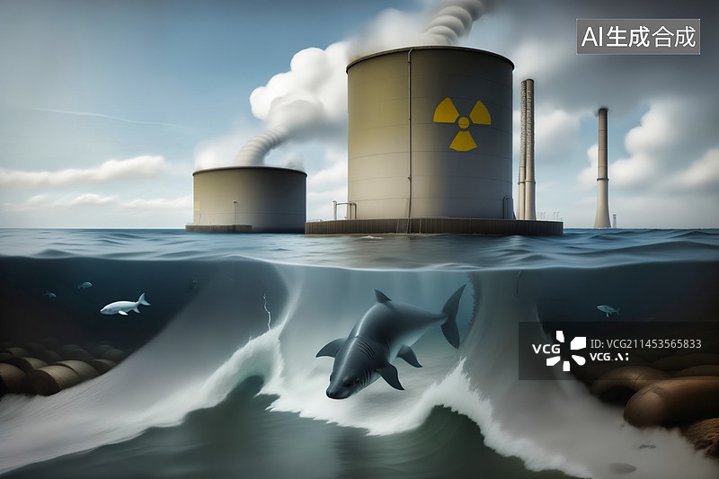 【AI数字艺术】核污水排海导致海洋生物损害变异图片素材