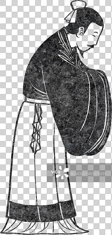 作揖行礼的古代大臣男性人物元素图片素材