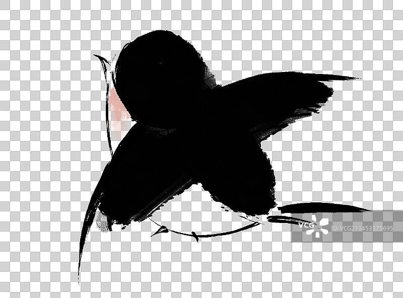 水墨风小燕子国画插画元素图片素材