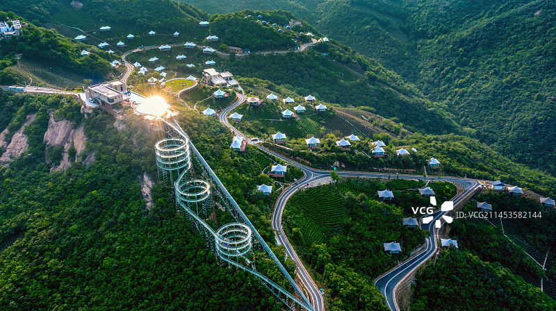 信阳茶山露营地图片素材