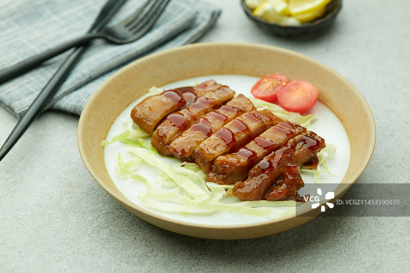 日式照烧鸡排图片素材