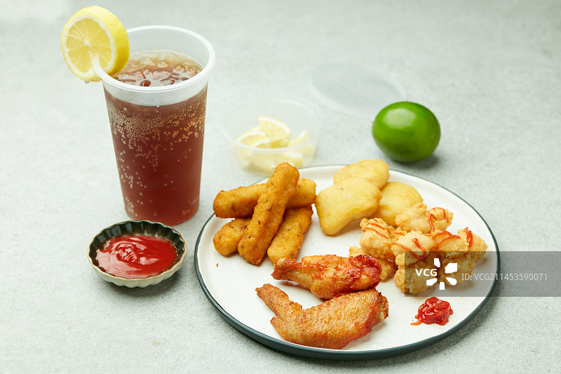 小吃快餐组合图片素材