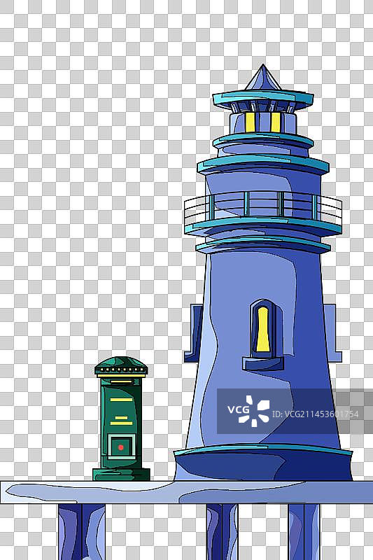 灯塔和邮筒图片素材