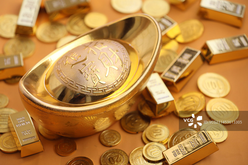 金元宝   金币   金条   黄金   财富图片素材