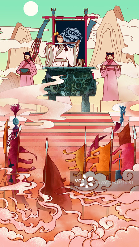 三国演义诸葛祭风图片素材