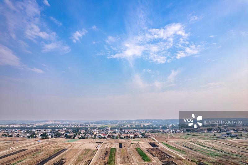 重庆市潼南区桂林镇蔬菜基地航拍全景图片素材