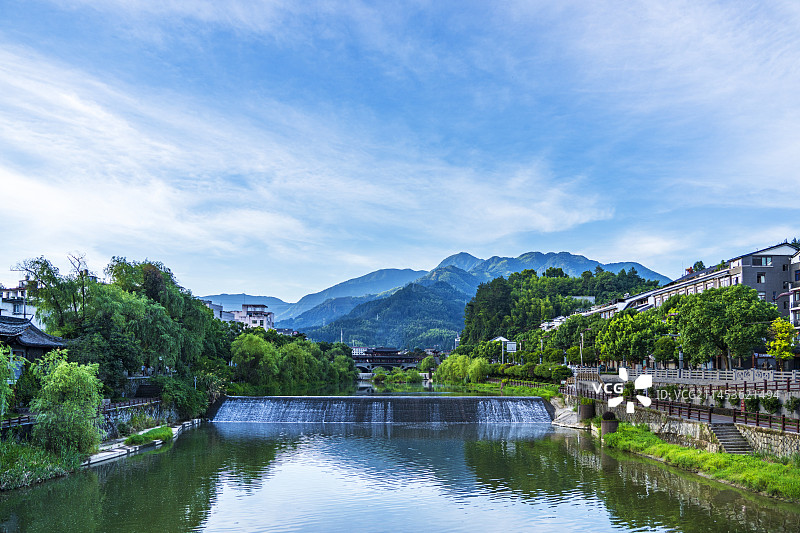 丽水市景宁畲族自治县鹤溪河图片素材