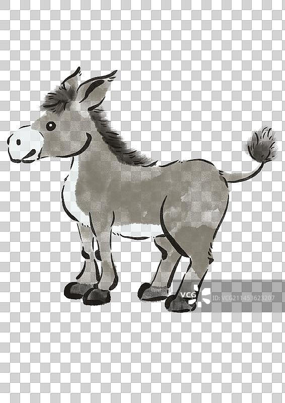 驴插画元素图片素材