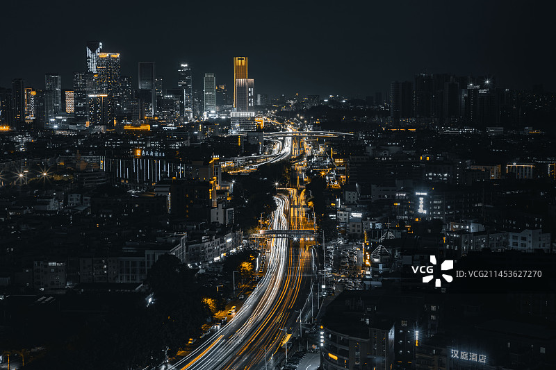 广州番禺夜景图片素材