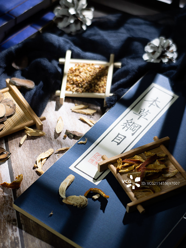 中医中药药材陈皮荞麦化橘红图片素材