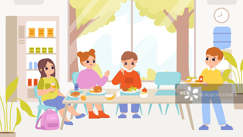 儿童午餐或早餐聚会图片素材