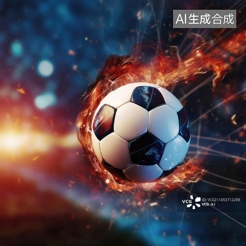 【AI数字艺术】足球图片素材